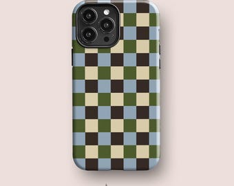 Fall Moss Checker Case for iPhone 16, iPhone 15, iPhone 14, iPhone 13, iPhone 12, iPhone 11 & More Trendy Phone Cases by Acaso