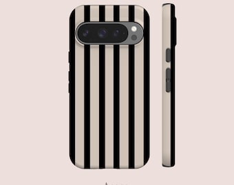 Black Striped Pixel 10 Case: Phone Cases for Pixel Series