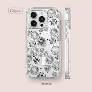 Disco Ball Impact Resistant Clear Case for iPhone 17, 16, 15 & 14 image 1