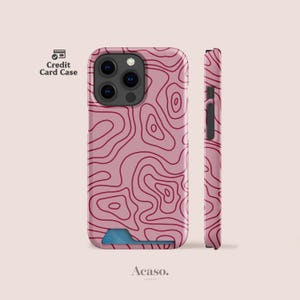 Pink Lines Kartenhalter für iPhone 16, iPhone 15 Pro Max, iPhone 14, iPhone 13 & weitere Kartenhalter Handyhüllen von Acaso