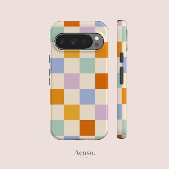 Checkered Google Pixel Phone Case: Colorful Grid Design