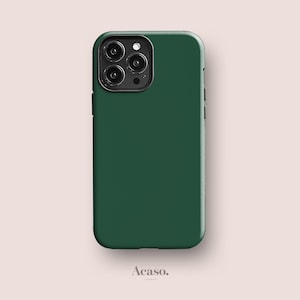 Forest Green Phone Case for iPhone 15 Pro, iPhone 14 Pro, iPhone 13 Mini, iPhone 11 and More Models