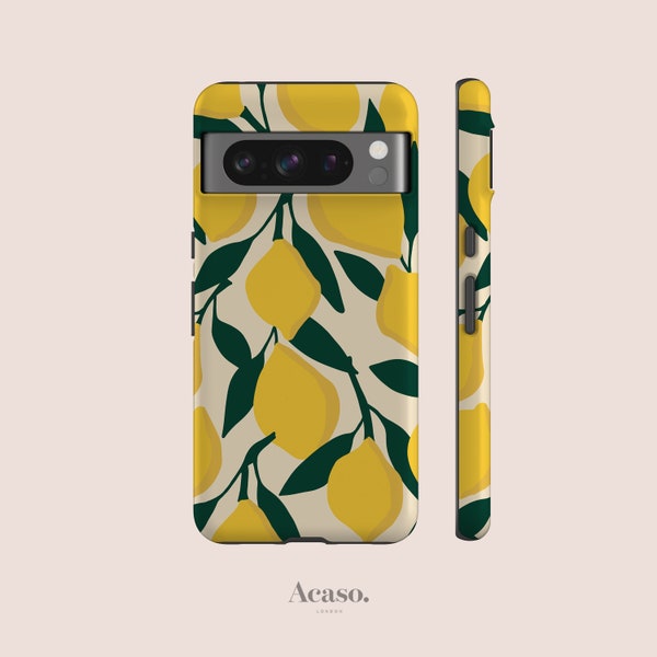 Coque pour téléphone Google Pixel 8 avec citrons - Coques pour Pixel 7, Pixel 6, Pixel 4a, Pixel 3a et plus, Acaso London