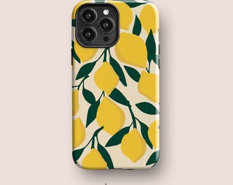 LEMONWORLD Phone Case | iPhone 14 Case, iPhone 13 Case, iPhone 12 Case, iPhone 11 Case, More Models | Lemons, Summer, Fruit, Boho, Yellow