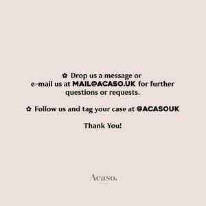 text that instructs viewers to drop a message or e-mail at a specific address for further questions or requests. It also encourages followers to tag their case at a particular address, and thanks them for their support. The image does not contain any text that is too long or repetitive, and it does not describe individual elements of the image.