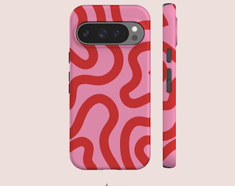 Pink Swirl Google Pixel Hülle | Robuste Schutzhülle fürs Handy