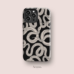 Black Snakes Case for iPhone 15, iPhone 14, iPhone 13 Pro Max, iPhone 12 Mini, iPhone 11 & More Witchy Phone Cases