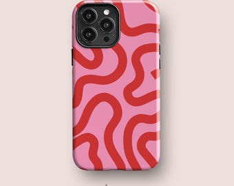 Pink Boho Art Case for iPhone 17, iPhone 16, iPhone 15, iPhone 14, iPhone 13 & More Abstract Phone Cases