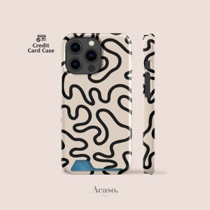 Coque Swirly pour iPhone 16 - porte-cartes pour iPhone 14, coque pour iPhone 13 Pro, coque pour iPhone 12 et plus encore