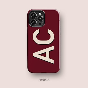 Coque bordeaux personnalisée pour iPhone 16 Pro, coques pour Samsung S24, Google Pixel 9 et plus, coques de téléphone personnalisées