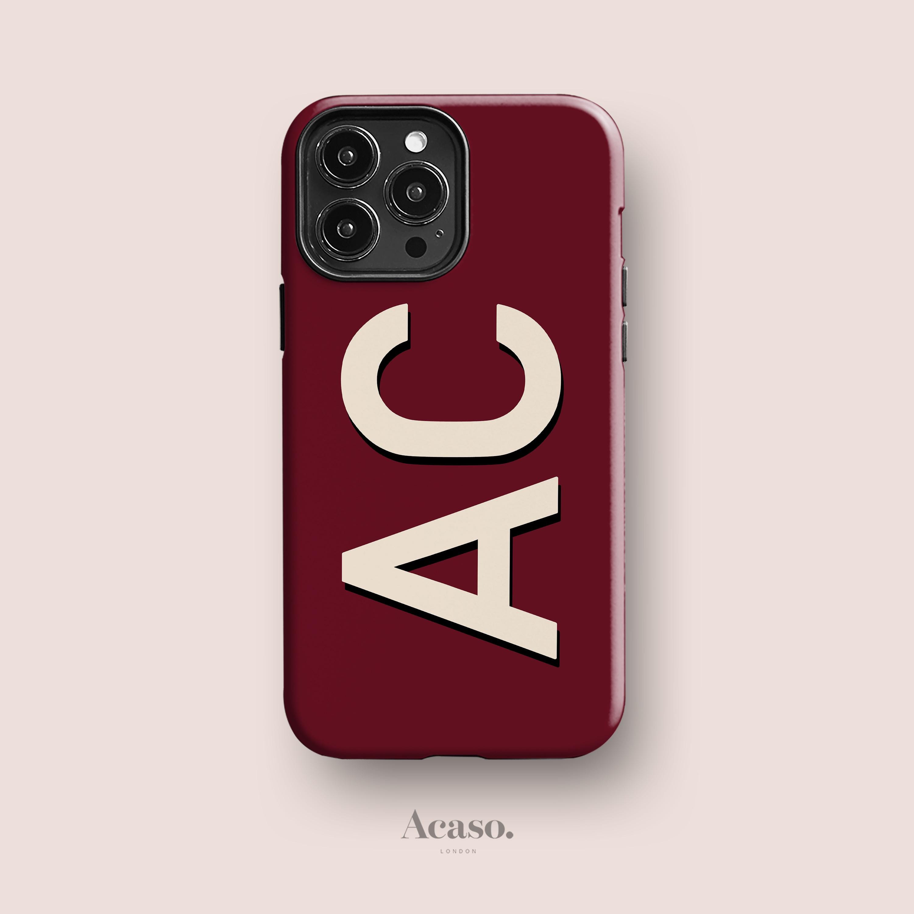 Custom Burgundy Case for iPhone 16 Pro, Cases for Samsung