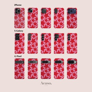 Capa com estrelas rosa e vermelhas para iPhone 13, iPhone 14+, iPhone 11, iPhone SE 2 e outros. imagem 2