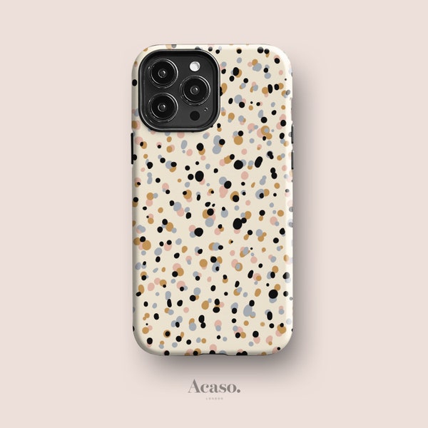 LIZ DOTS Phone Case for iPhone, for Samsung and Google Pixel, All Models | Speckled Polkadots, Confetti, Cream