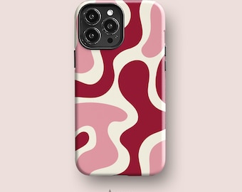 Funky Pink Waves Case for iPhone 16, iPhone 15 Pro, iPhone 14 Plus, iPhone 13, iPhone 12 & More Abstract Phone Cases