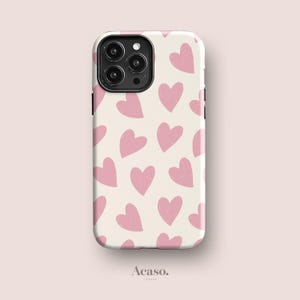 Pink Hearts Case for iPhone 16 Pro, iPhone 15 Pro Max, iPhone 14 Plus, iPhone 13 Mini, iPhone 12 & More Unique Designs by Acaso