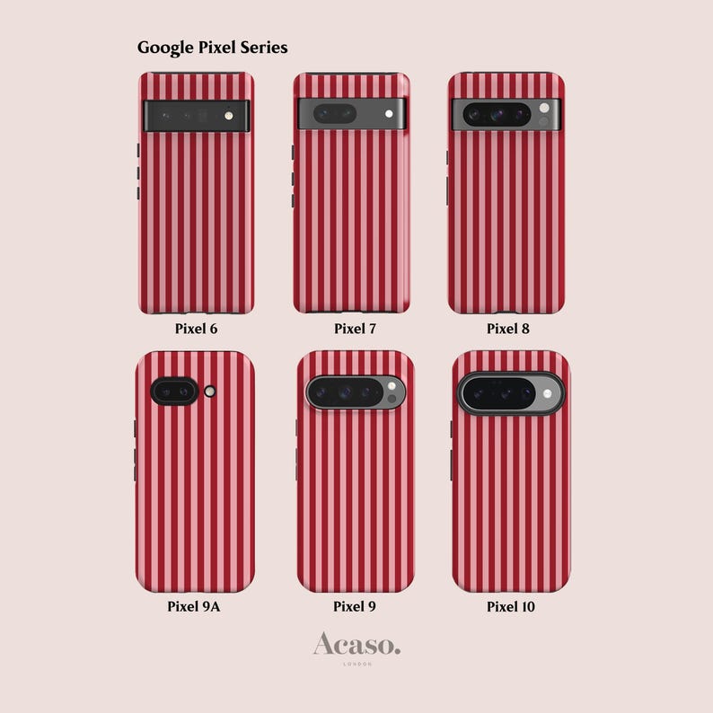 Pink Striped Pixel Case for Google Pixel 10, 9, 8, 7 & 6 image 2