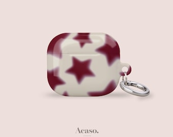 Maroon Stars AirPods Cover for AirPods Pro 1, 2, 3 and AirPods 1, 2, 3, 4 & 5 Generations