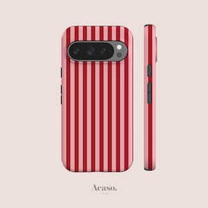 Pink Striped Pixel Case for Google Pixel 10, 9, 8, 7 & 6 image 1