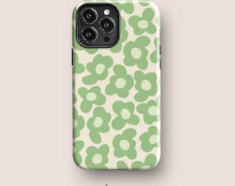 Retro Daisy Phone Case, Shockproof Protective Cover, iPhone, Galaxy, Pixel Series