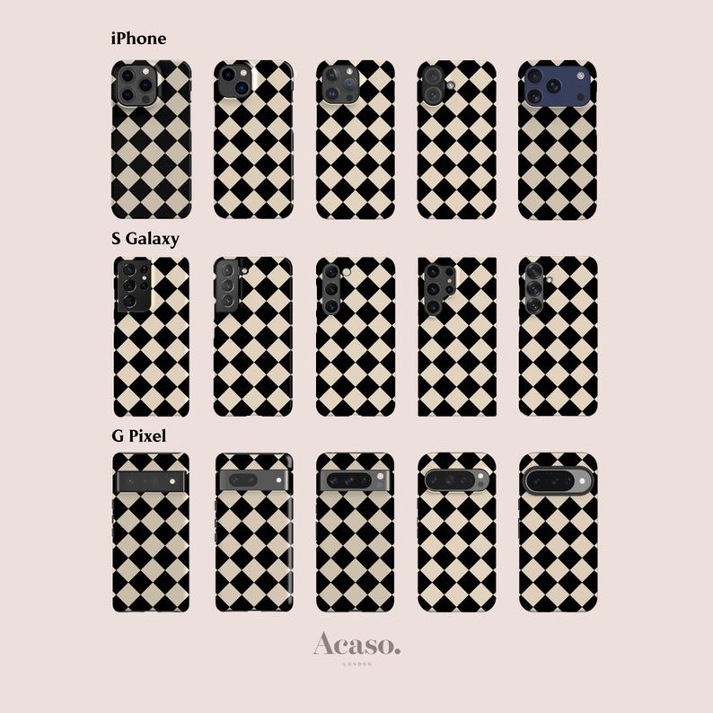Checkerboard Phone Case for iPhone 17, iPhone 16, iPhone 15, iPhone 14 & More Checkered Phone Cases image 2