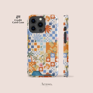Estuche para tarjetas de verano italiano para iPhone 15 Pro Max, iPhone 14 Pro, Samsung S22 Ultra y más.