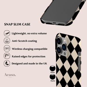 Checkerboard Phone Case for iPhone 17, iPhone 16, iPhone 15, iPhone 14 & More Checkered Phone Cases image 3