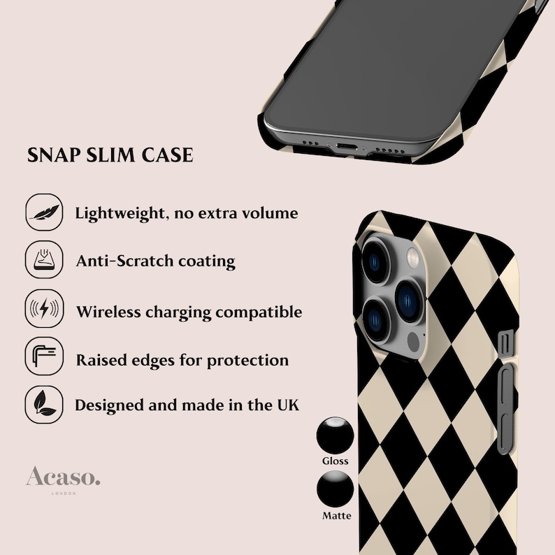 Checkerboard Phone Case for iPhone 17, iPhone 16, iPhone 15, iPhone 14 & More Checkered Phone Cases image 3
