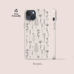 Minimal Flowers Eco iPhone Case for Series 17, 16, 15, 14 & 13