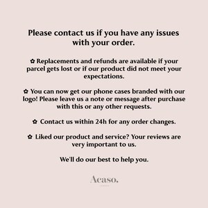 a sign that says please contact us if you have issues with your order