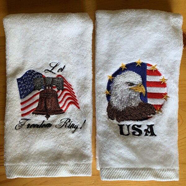 4th of july finger tip towels