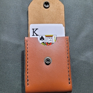 Leather deck of cards holder