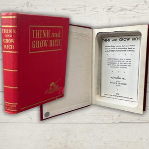 Hidden Book Safe – Handmade Hollow Book | Think and Grow Rich | Secret Storage Stash Box | Real Repurposed Vintage Book