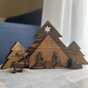 Nativity Scroll Saw Pattern-Christmas Template