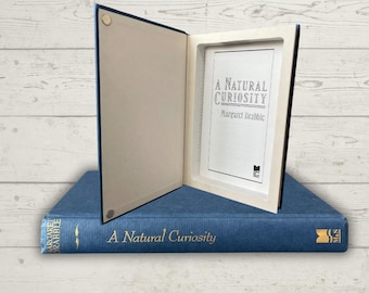 Caja fuerte vintage azul con forma de libro oculto: libro hueco hecho a mano con cierre magnético / Caja de almacenamiento secreta / Libro reutilizado / Curiosidad natural
