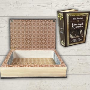 Hidden Book Safe – Handmade Hollow Book | Secret Storage Stash Box | Real Repurposed Book | Unsolved Mysteries