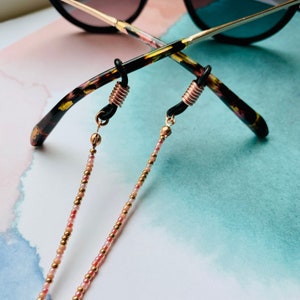 Genuine Miyuki Bead Glasses and Sunglasses Chain rose beads image 6