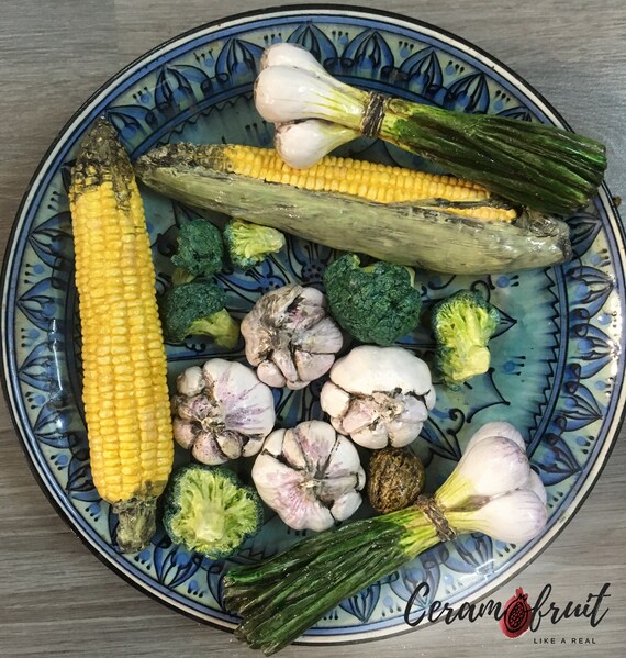 Ceramic Vegetables To Decorate The Center Of The Table For Etsy