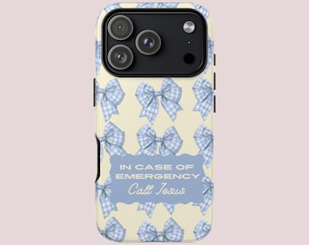 Christian Coquette Blue Bow Design Phone Case