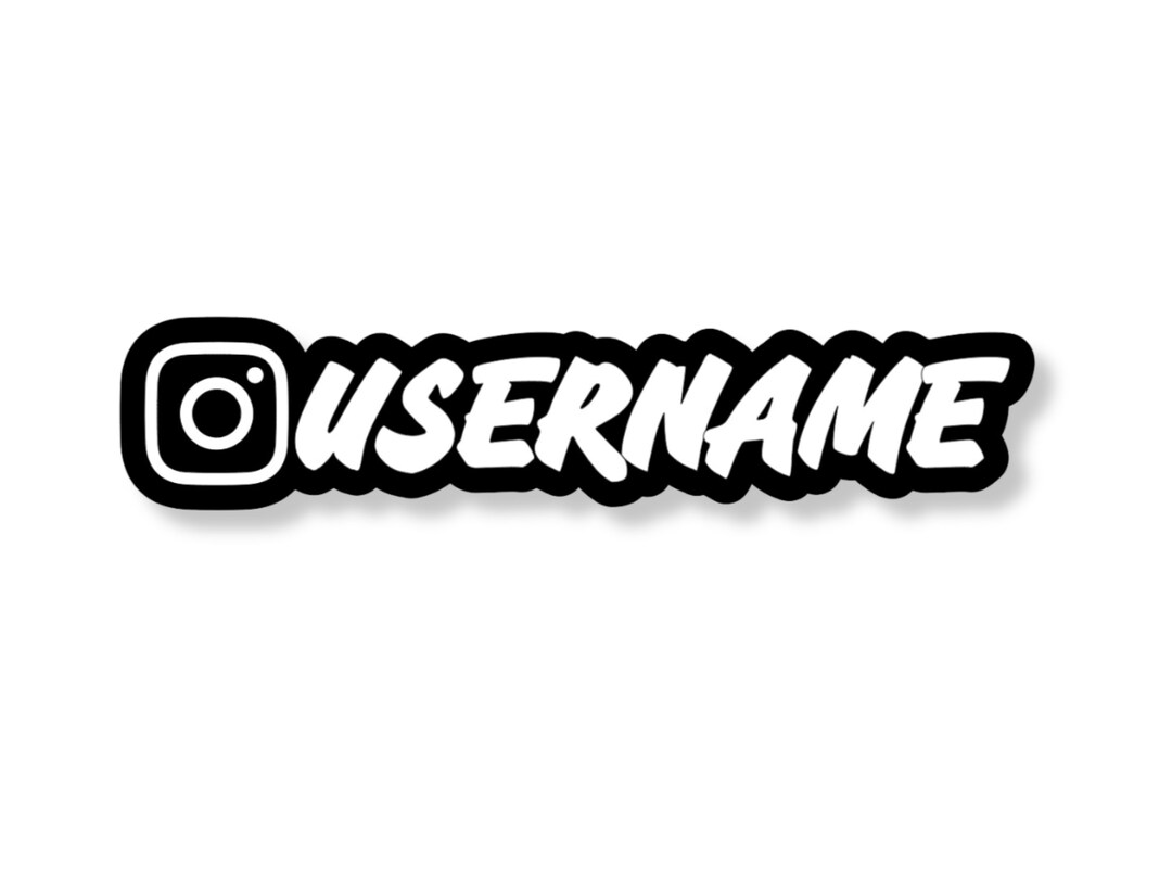 2 Pack of Instagram Car Username Stickers Instagram Decal for Etsy