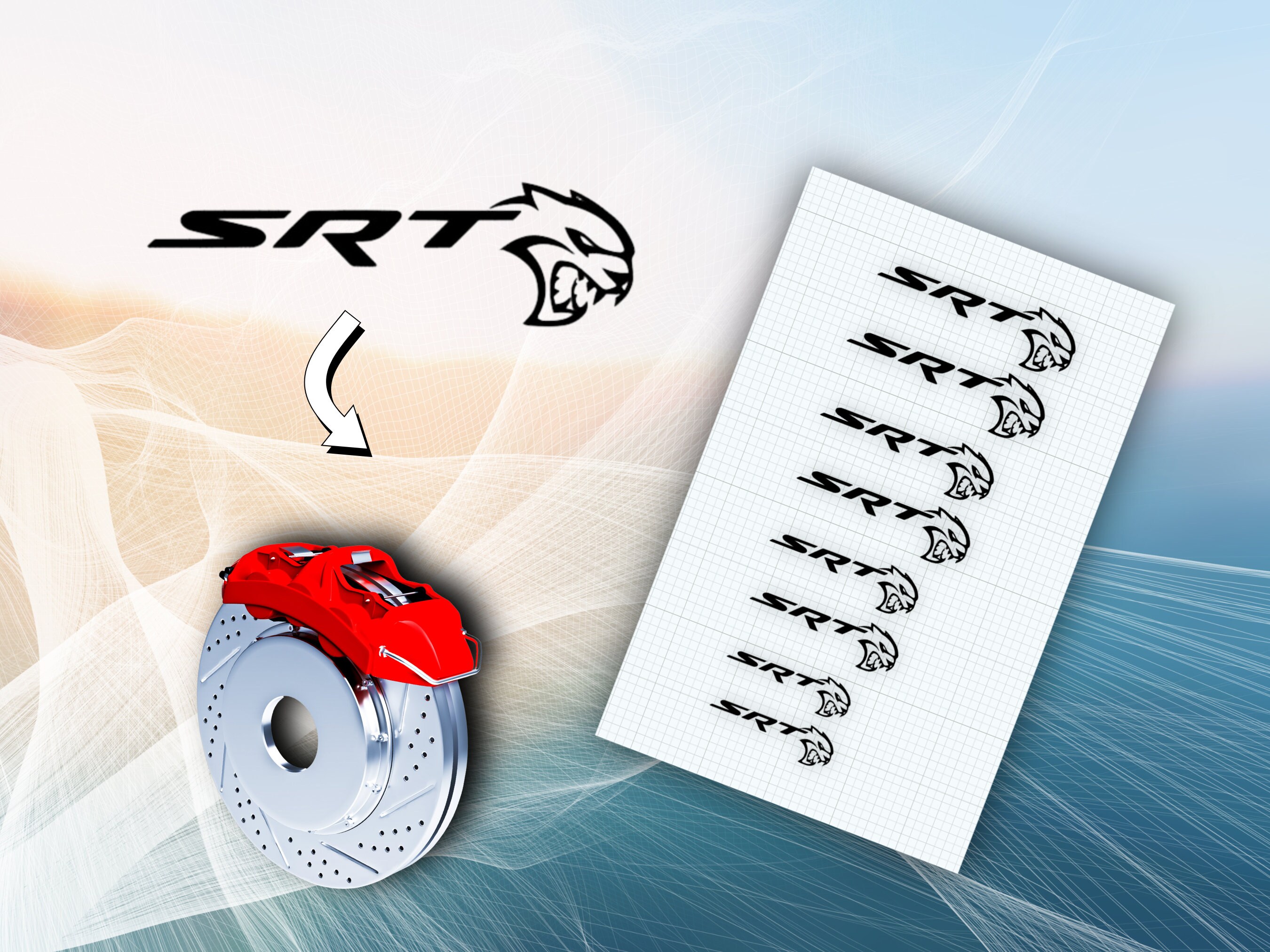 Hellcat Brake Caliper Decal High Temperature Vinyl Decal Etsy