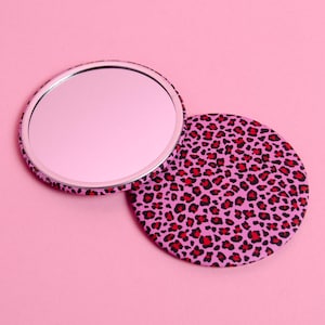 Leopard Print Pocket Mirror – 3&quot; Inch Compact Mirror
