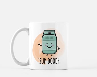 Taza de cerámica Sup Doodh (La pista linda): Regalo indio divertido, Regalos Desi, Bollywood, Regalos del sur de Asia, Arte indio, Puns indios, Tazas indias