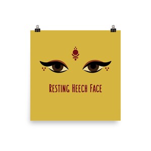 Ruhende Heech Gesicht - Matt Posterdruck (die süße Pista): Desi Geschenke, Bollywood Drucke, südasiatische Geschenke, Kunstdruck, indische Kunst, Garba