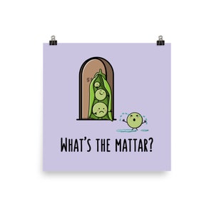 What&#39;s the Mattar? - Matte Poster Print (The Cute Pista): Desi Gifts, Bollywood Prints, South Asian Prints, Indian, Pakistani art