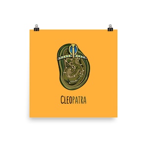Cleopatra - Matte Poster Print (The Cute Pista): Desi Gifts, Bollywood Prints, South Asian Gifts, Art Print, Indian Art, Pakistani Art