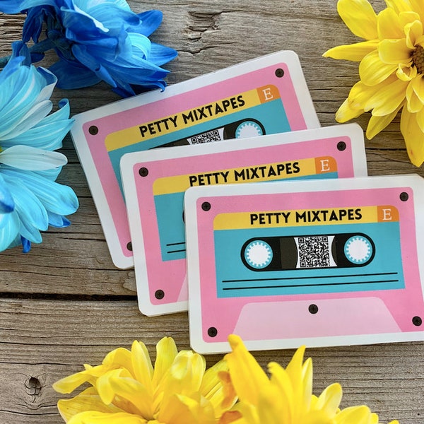 petty mixtape cassette sticker