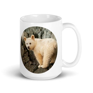 Spirit Bear Cub Coffee Mug, 11 or 15 oz