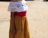 Mexican skirt, long boho skirt, black skirt, maxi skirt, hippie skirt, cotton long skirt, bohemian skirt, falda larga, long vintage skirt