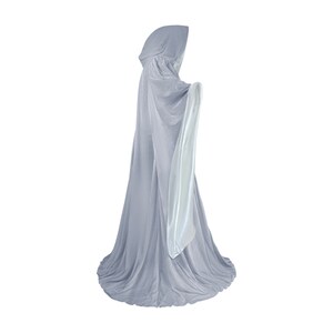 Gray Wizard Robe With Hood and Sleeves, Halloween Party Costume for ...