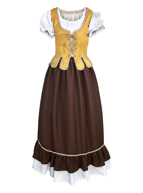 Vestido de doncella medieval de renacentista - México